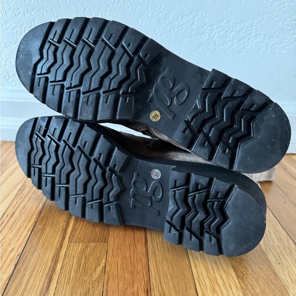 Paul Green Women Jackson Fine Brown Suede Combat Boots size 8US Austrian 5.5 - Picture 3 of 9